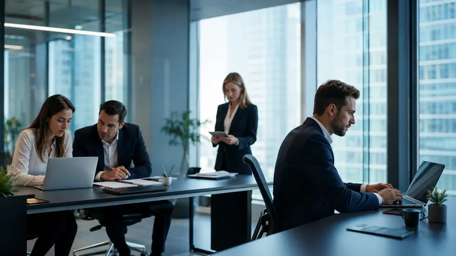 Team working at their desks