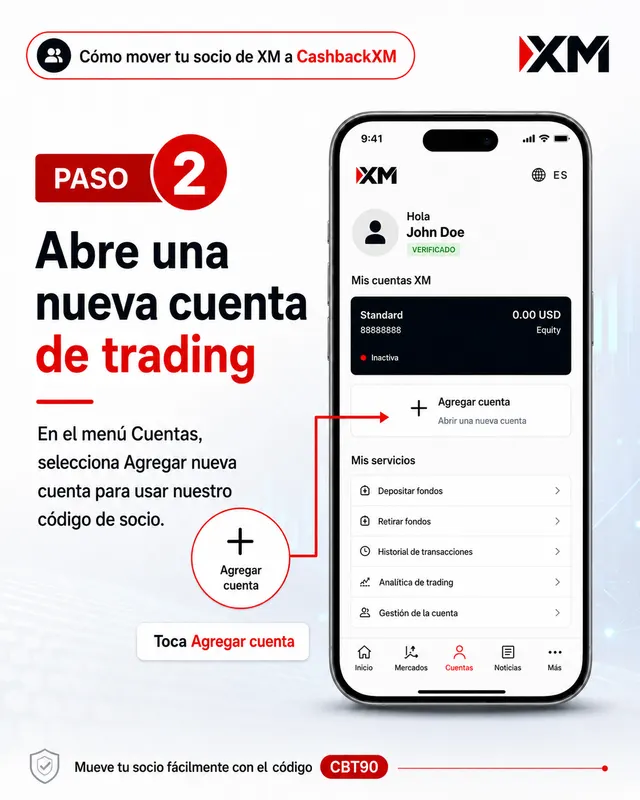 Paso 2 — Abre una nueva cuenta de trading
